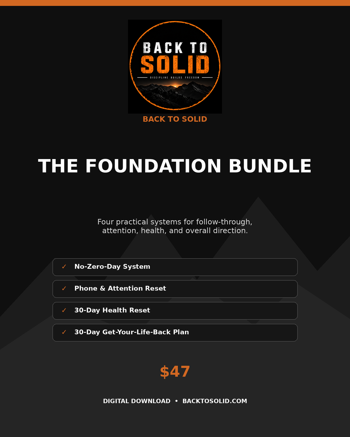 Back to Solid Foundation Bundle digital product collection