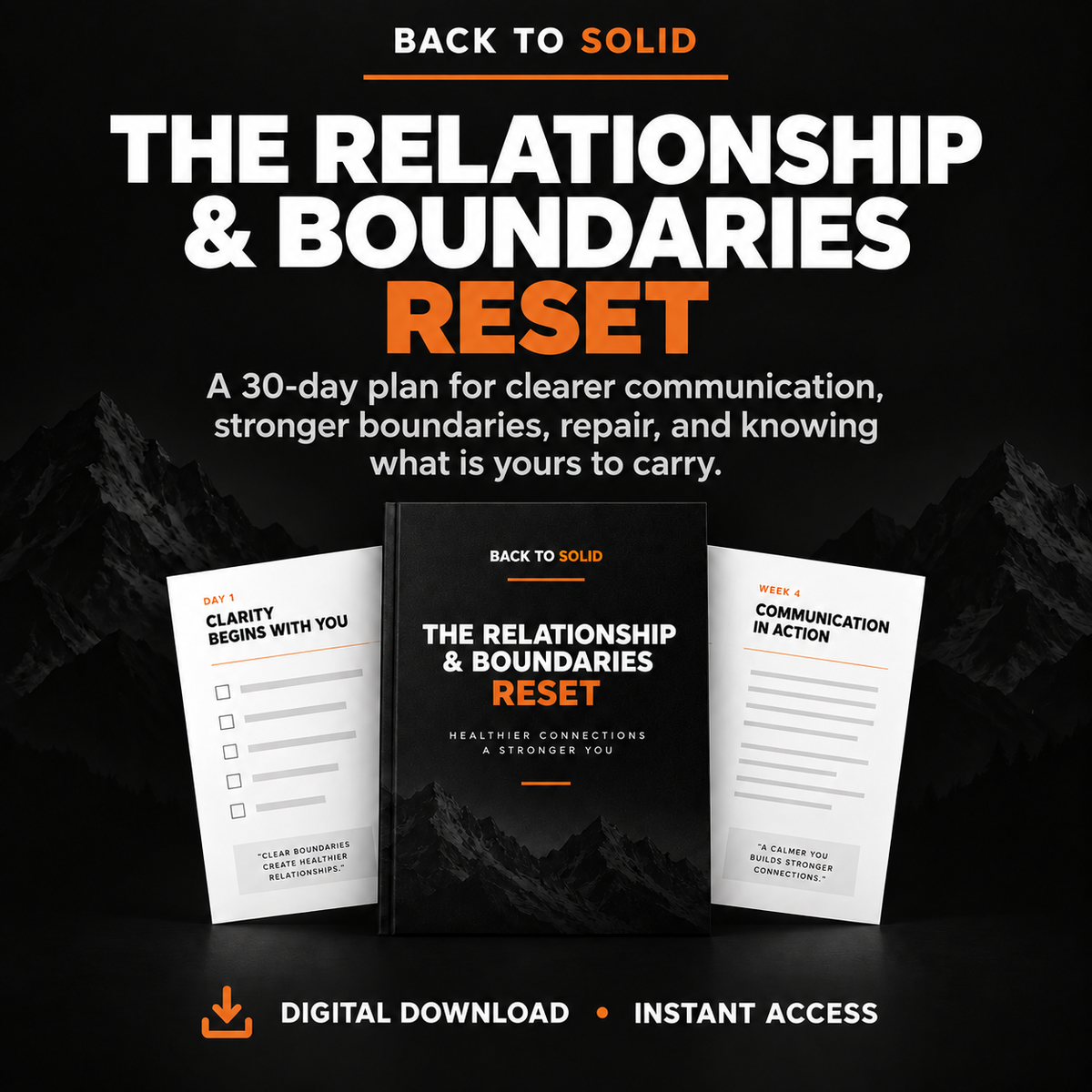 Back to Solid Relationship and Boundaries Reset