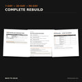 Back to Solid Complete Rebuild — real pages from the 7-Day, 30-Day, and 90-Day rebuilding path